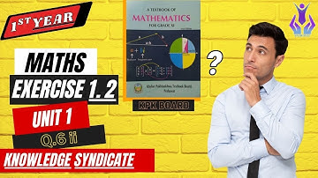 Exercise 1.2 (Q.6 ii ) Unit 1 Complex Number (KPK Board) 1st year Math | @knowledgesyndicate
