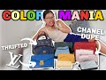 Entire colorful handbag collection of 13 bags for 2024 louis vuitton  vintage  dupes