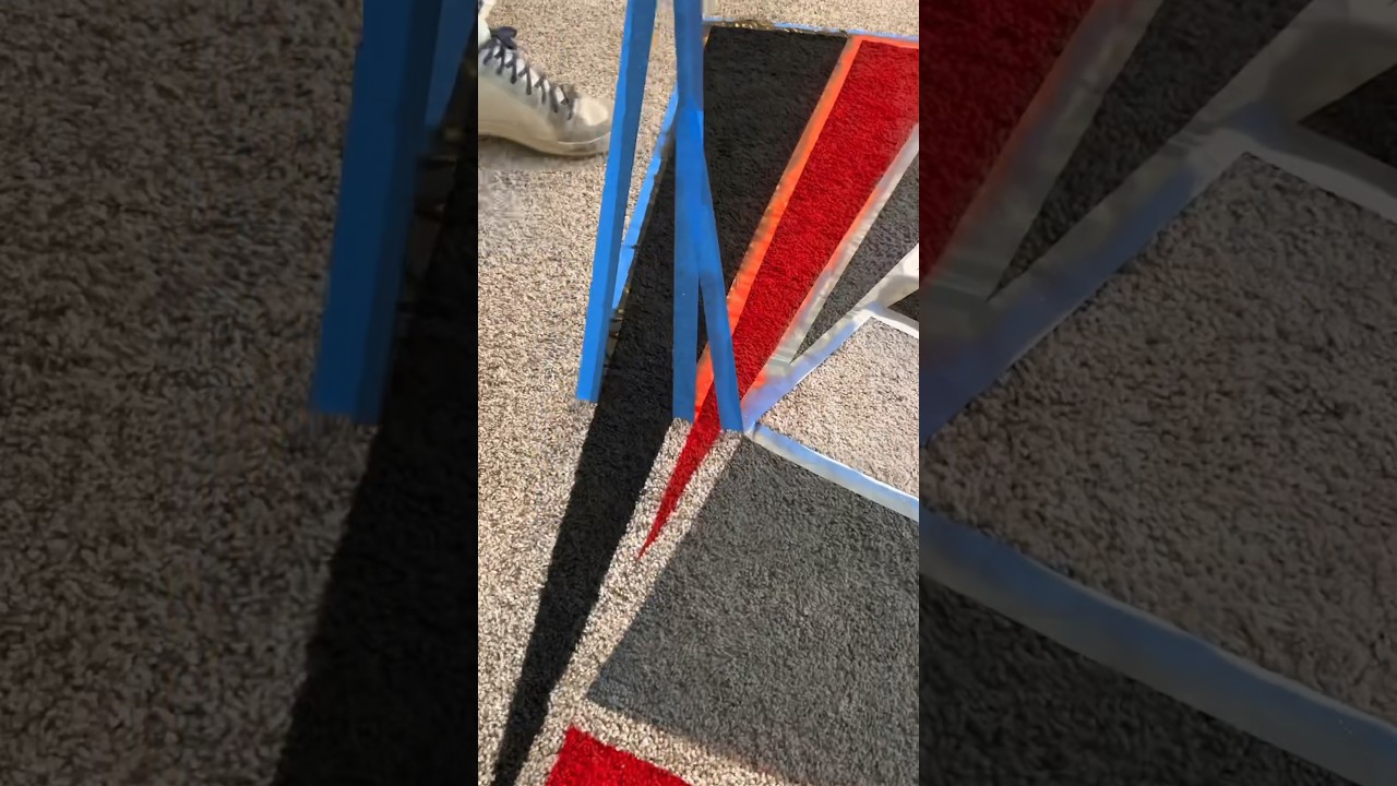 He painted his carpet! 😳