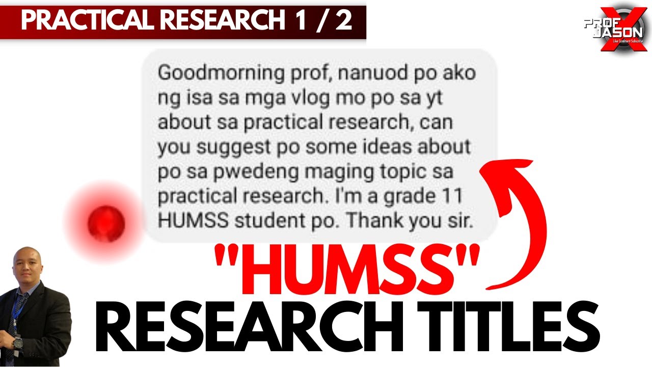 descriptive research title about humss strand