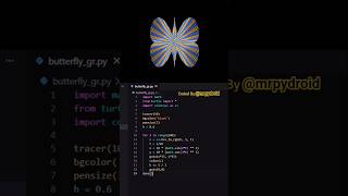 Python Turtle Butterfly Art 🦋 | Coding a Beautiful Butterfly with Math #python