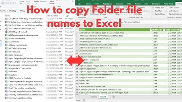How to Get List of File Names in a Folder using Excel