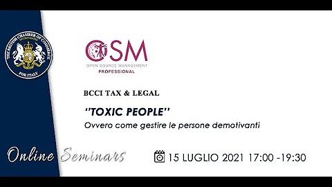 TOXIC PEOPLE ovvero come gestire le persone demotivanti - BCCI Tax&Legal