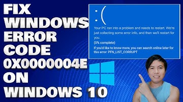 How To Windows Error Code 0x0000004e on Windows 10