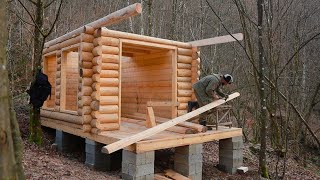 Step by Step: Building a Cozy 2-Story Wooden House in Nature’s Heart
