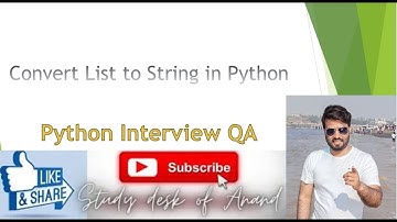 Convert List to String in Python