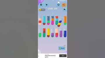 Water color sort level 201 | walkthrough solution #shorts#youtube#game
