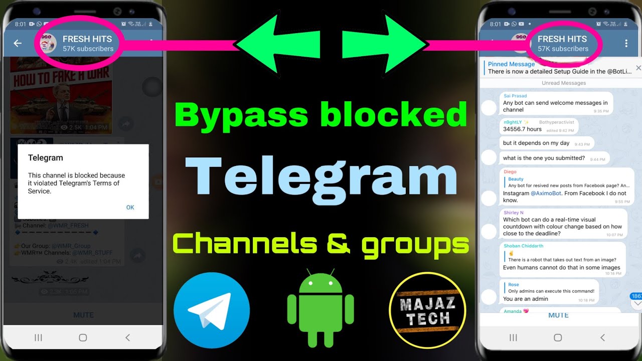 How To Bypass Telegram Blocked Groups And Channels | Unblock Telegram Blocked Groups Android