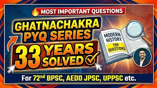 Lec  6 Ghatnachakra Modern History  Pyq Analysis  Ghatna Chakra  Bpsc 72nd  Upsc  Jpsc