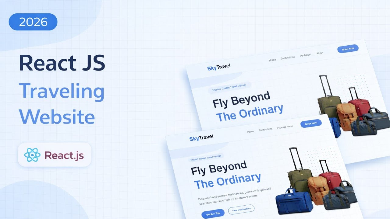 Build a Full Travel Agency Website in React Js | Fast Code - YouTube