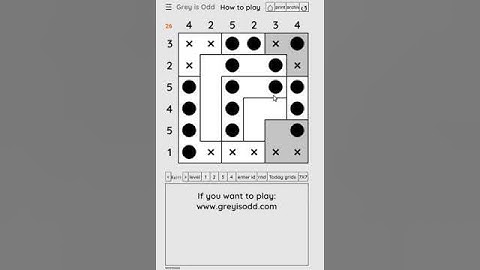 Grey is Odd - Today grids. Solution level 4 6X6 dated 03-06-2024