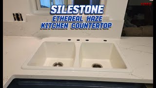 Silestone Ethereal Haze Kitchen Countertop Before and After #silestone #etherealhaze #kitchen