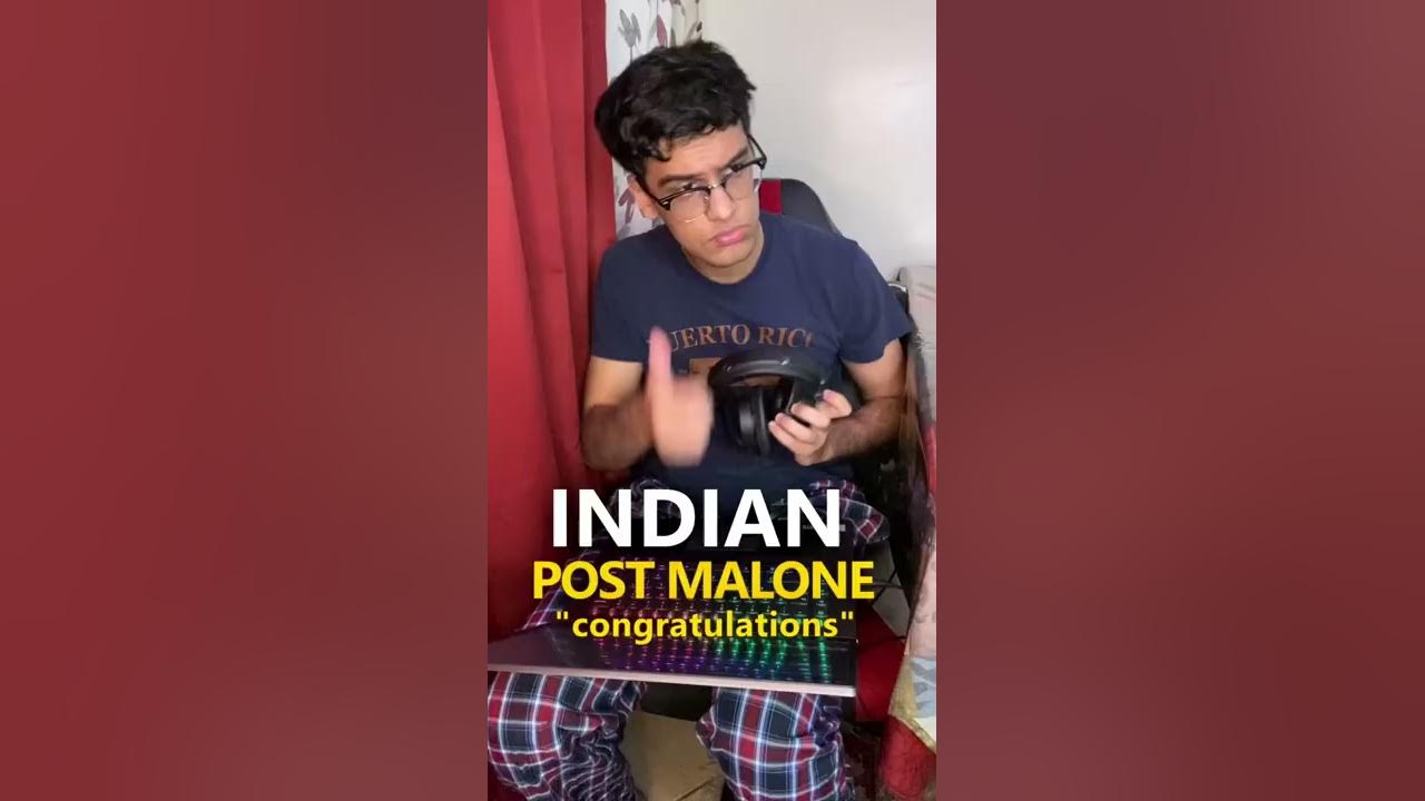 Indian POST MALONE! Congratulations Remix #shorts