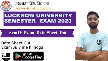 lucknow University semester exam date sheet out|BA,BSC,BCOM Semester exam date out #luupdate