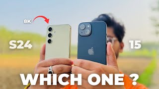 iPhone 15 vs Samsung s24 camera test 2025 🔥