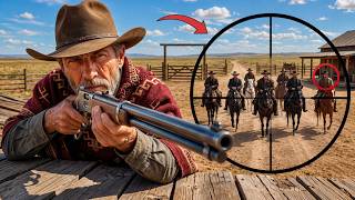 Seven Armed Men Rode Toward the Old Man's Ranch… Only One Saw the Winchester on the Roof — Too Late.
