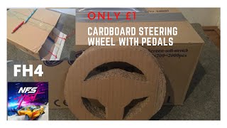 How I made a 1 CARDBOARD STEERING WHEEL and PEDALS that works for ANY CONSOLE