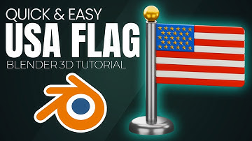 Blender 3D USA FLAG Modeling Tutorial - Quick and Easy - Blender 3D Tutorial