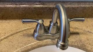 Moen CA84913SRN Double Handle Centerset Bathroom Faucet from the Banbury Collection Review