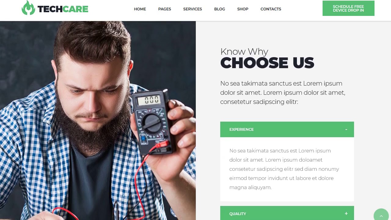 TechCare Electronics Repair WordPress Theme YouTube