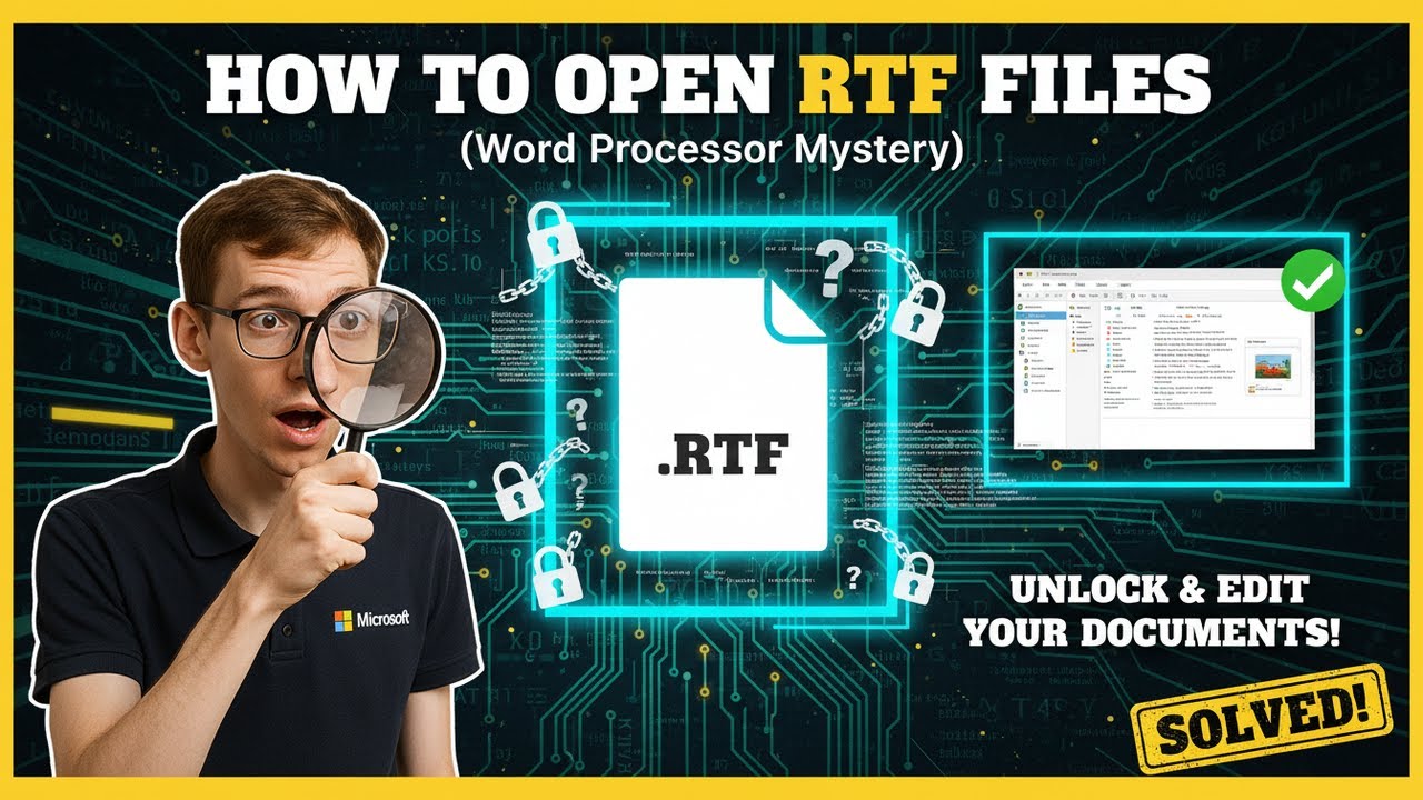 How to Open RTF Files (Word Processor) - YouTube
