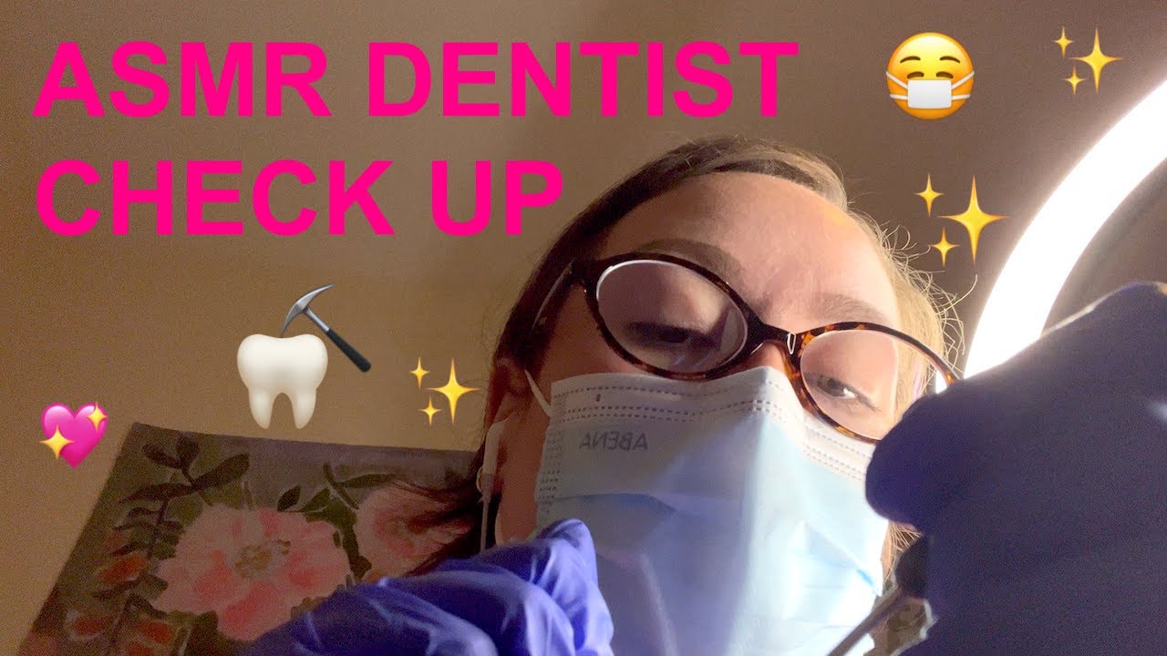 ASMR DENTIST CHECK UP - SOFT SPOKEN COUNTING. PERSONAL ATTENTION. BINAURAL TEETH SCRAPING.
