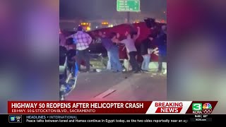 Sacramento Fire Department official praises hero bystanders for helping after freeway helicopter ...