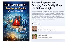 Process Improvement: Ensuring Data Quality when Risks are High Net Worth
