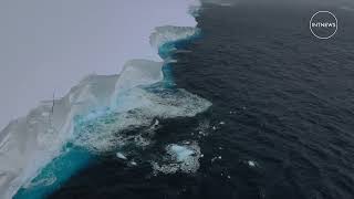 World’s biggest iceberg captured in new footage by British research team