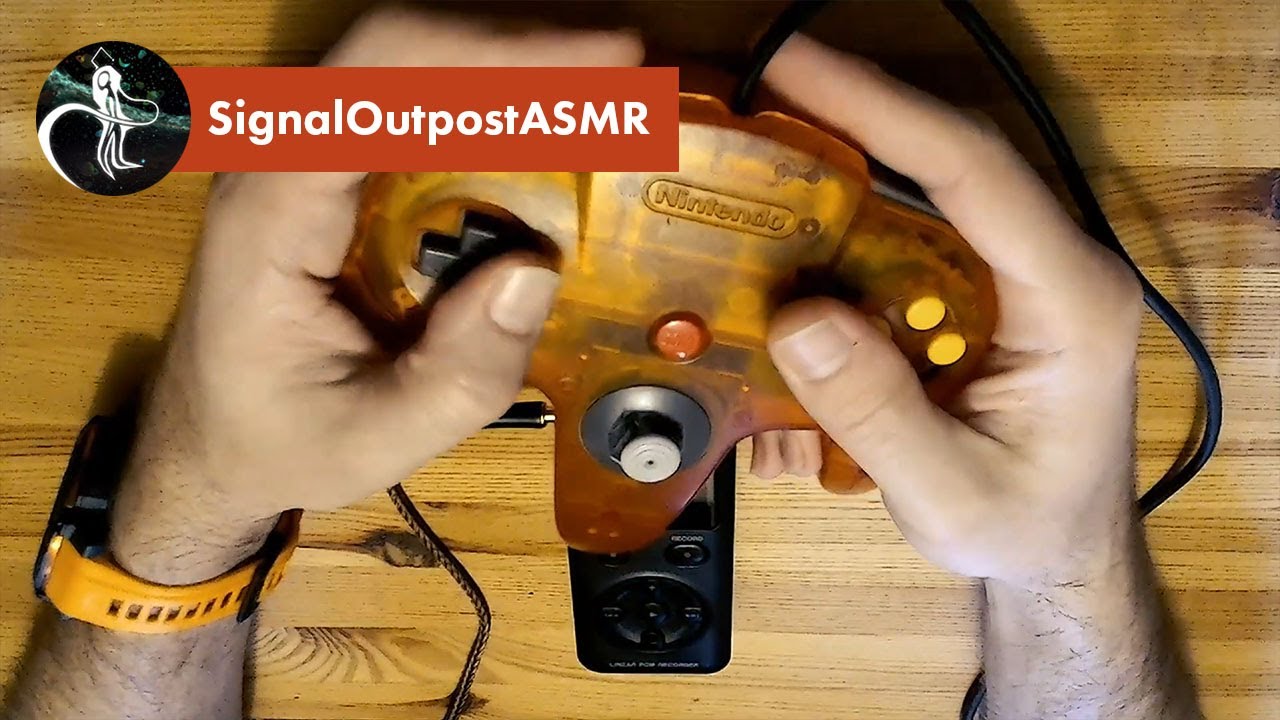 [ASMR] ORANGE Nintendo 64 Controller 🍊 - Relaxing Plastic Button Pressing Noises to Relax and Chill