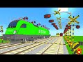 Railway Trains Railroad Crossing Minecraft【踏切アニメ】