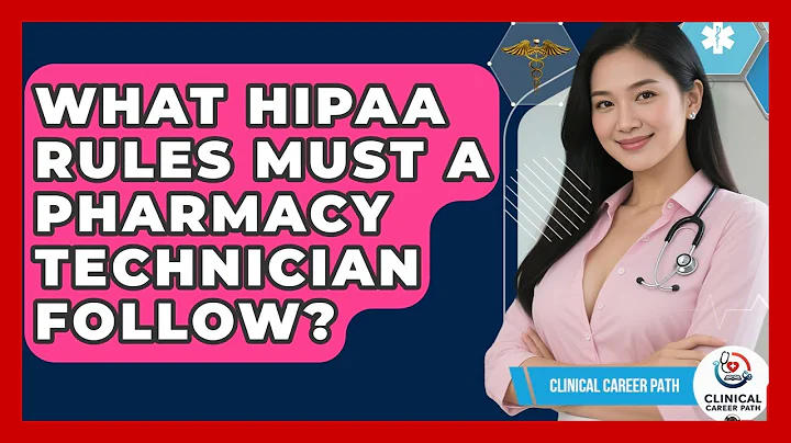 What HIPAA Rules Must A Pharmacy Technician Follow? - Clinical Career Path