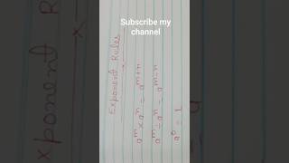 Exponents rules and questions #maths # maths shorts#