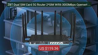 ZBT Dual SIM Card 5G Router 2*SIM Wifi6 3000Mbps Openwrt DDR4... — Amazing Value 2026 | Must Have!