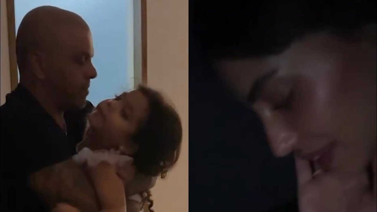 אייל גולן ודניאל גרינברג עם בתם מיאל לפני השינה