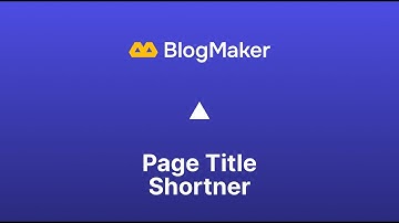 How to Shorten Page Titles on the Footer
