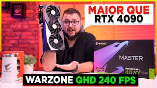 Essa PLACA ficou Maior que a RTX 4090 🟣 AORUS Master Rodando TUDO em QHD com Gráfico no Máximo