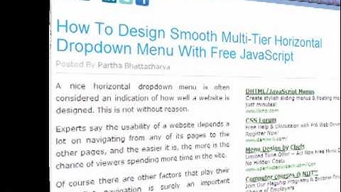 Smooth Multi-Tier Horizontal Dropdown Menu - Free