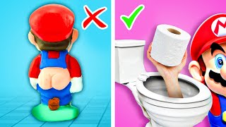 Super Mario Toilet Hacks & Gadgets Funny Moments, Viral Parenting Tips by Zoom GO