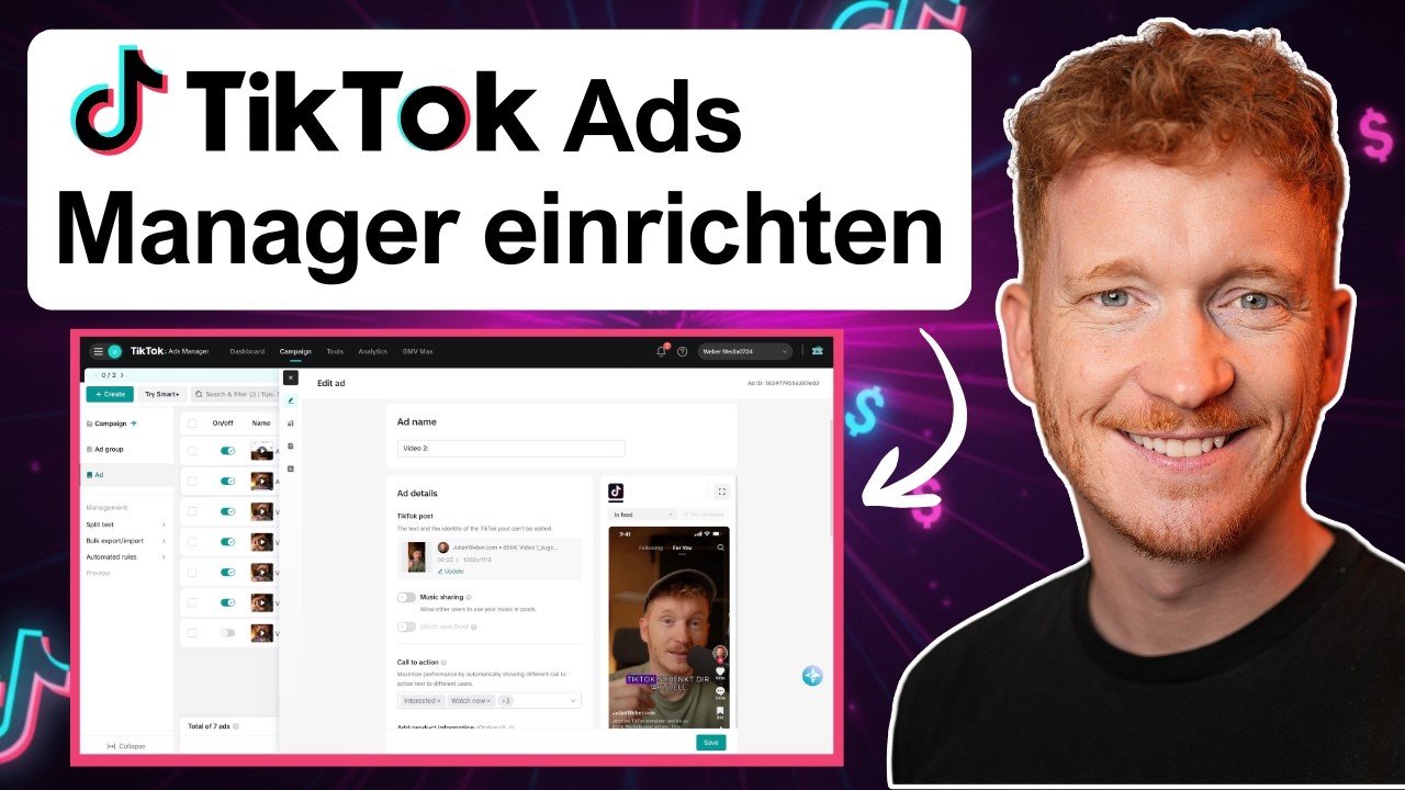 ⁣TikTok Ads Manager einrichten (2026) - Worauf musst du achten - Tutorial auf Deutsch