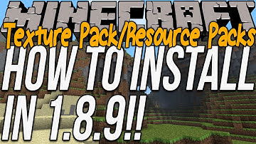 How To Download & Install Resource Packs/Texture Packs In Minecraft 1.8.9