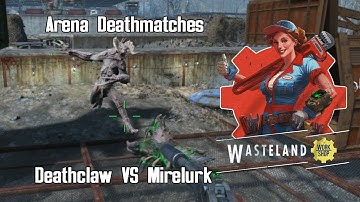Fallout 4 Wasteland Workshop DLC Arena - Deathclaw VS Mirelurk Hunter