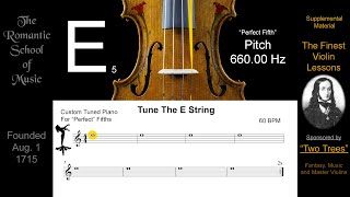 Violin E / Tuning Note Sound For a Violin / Pitch 660.00 Hz = Perfect Fifth, NO ADS TO SLOW YOU DOWN