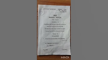 PREVIOUS YEAR QUESTION PAPER CHEMISTRY GENRIC ELECTIVE BSC SEM - 3 SESSION : 2021-24 # Short video#