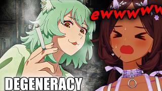 This Anime is so GROSS! || First Time Learning About Chainsmoker Cat