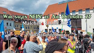 Wir sagen NEIN! zu Air Defender 23 - Auftaktkundgebung Malchin