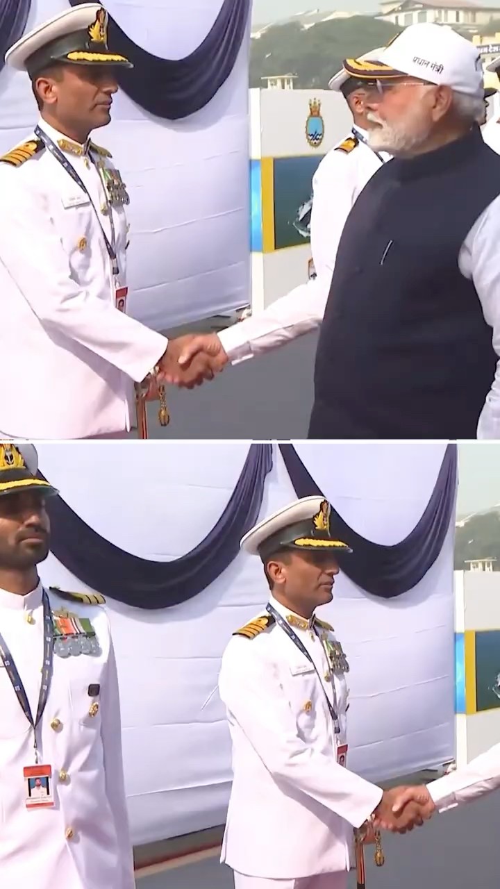 PM Modi receives guard of honour at Naval dockyard in Mumbai  | #shorts