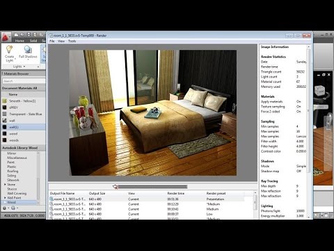 Autocad Rendering Settings Interior Bedroom