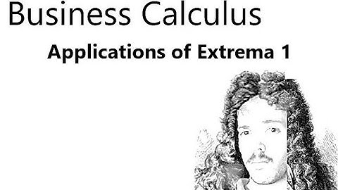 Applications of Extrema 1 Rectangle Problems