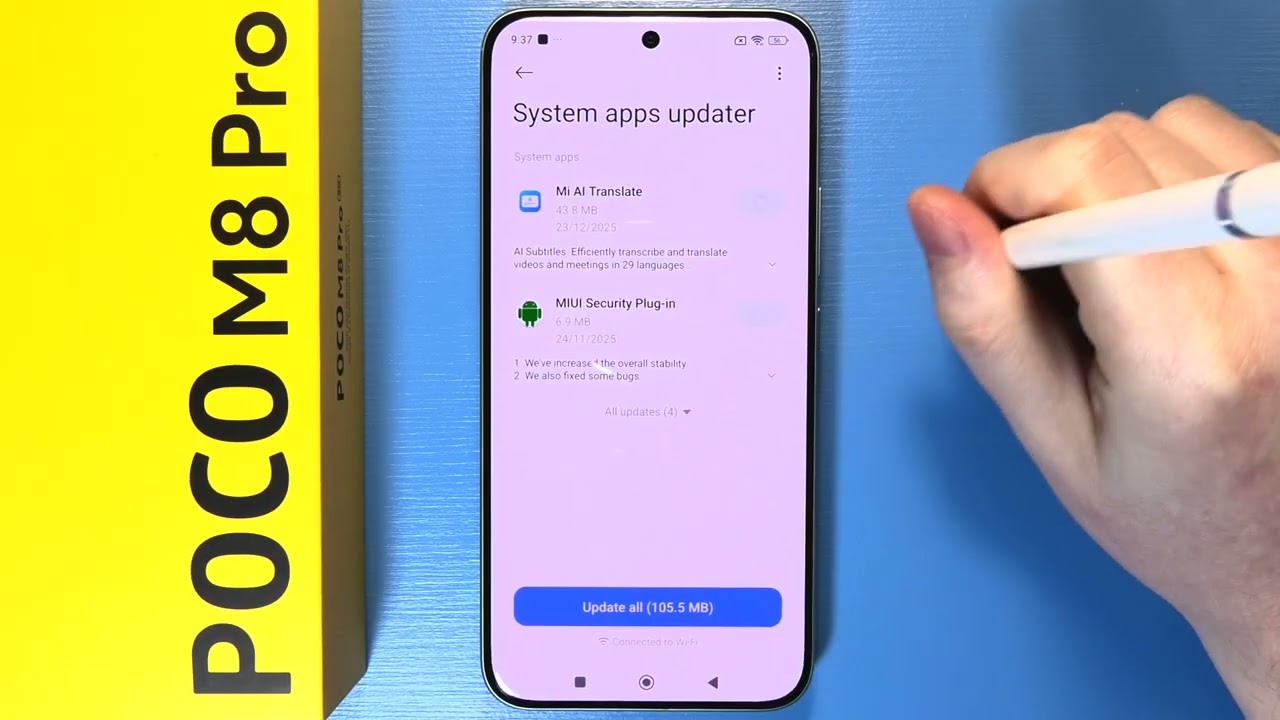 POCO M8 Pro 5G: Как обновить системные приложения